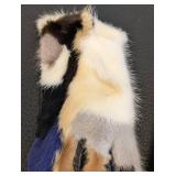 Sermoneta Patchwork Fur Gloves Womens Size 6.5