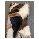 Sermoneta Patchwork Fur Gloves Womens Size 6.5