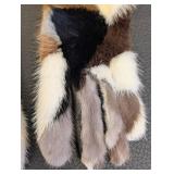 Sermoneta Patchwork Fur Gloves Womens Size 6.5