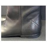 Costume National Black Leather Boots Size 7.5