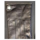 Coach Black Leather Cashmere Lined Women's Gloves Size 6.5