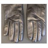 Coach Black Leather Cashmere Lined Women's Gloves Size 6.5