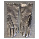 Coach Black Leather Cashmere Lined Women's Gloves Size 6.5