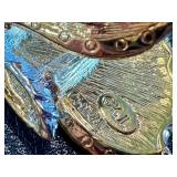Vintage Kenneth J Lane Gold Tone Enamel Butterfly Brooch