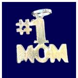 14k Yellow Gold #1 Mom Pendant