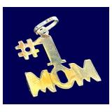 14k Yellow Gold #1 Mom Pendant