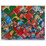 Recycled Candy Wrapper Woven Zipper Handbag