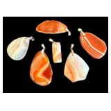 Lace Agate Pendant Assortment (Lot of 6)