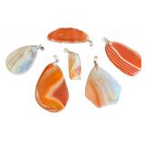 Lace Agate Pendant Assortment (Lot of 6)