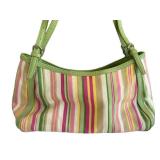 Fossil 75082 Striped Twill Canvas Hobo Bag
