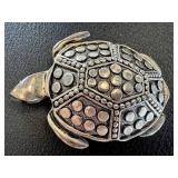 JJ Iguana & Frog Brooch, Turtle Brooch (Lot of 2)
