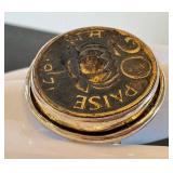 1971 India 20 Paise Lotus Coin Ring in Sterling Silver