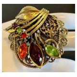 Vintage Costume Jewelry Bracelet, Earrings & Brooches (Lot of 6)