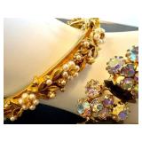 Vintage Costume Jewelry Bracelet, Earrings & Brooches (Lot of 6)