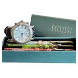 Ecclissi 23945 Sterling Silver Watch With 4 Bands