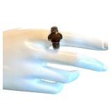 Smoky Quartz Sterling Silver Ring Size 9.75