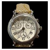 Ecclissi Sterling Silver Watch With Leather Band - New, Untested