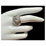 Sterling Silver Cubic Zirconia Ring Size 10