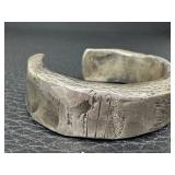 Sterling Silver Cuff Bracelet Textured Artisan
