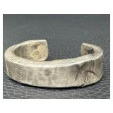 Sterling Silver Cuff Bracelet Textured Artisan