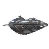 Silver Leaf Brooch Artisan Crafted