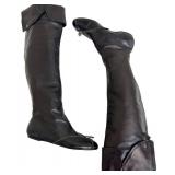 Vintage Alexander McQueen Leather Over-The-Knee Boots Size 37