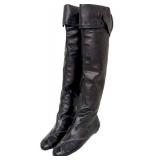 Vintage Alexander McQueen Leather Over-The-Knee Boots Size 37