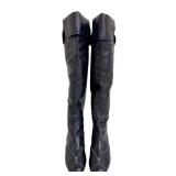 Vintage Alexander McQueen Leather Over-The-Knee Boots Size 37
