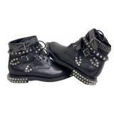 Saint Laurent Studded Boots Size 37.5 New Condition