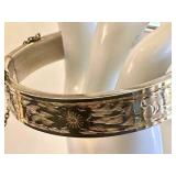 Vintage Forstner Sterling Etched Bracelet