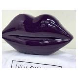 Lulu Guinness Purple Perspex Lips Clutch