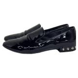 Balenciaga Patent Leather Studded Accent Loafers Size 37.5