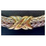 Cable Design Necklace 16in Unmarked