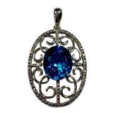 Sterling Silver Aquamarine Pendant