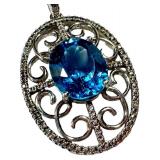 Sterling Silver Aquamarine Pendant