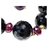 Beaded Bracelet & Earrings Set 14K Clasp