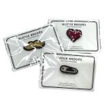 Macon & Lesquoy Bijoux Brodes Hand Embroidered Jewels (Lot of 3)