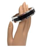Vintage Mexican Sterling Silver Onyx Bracelet