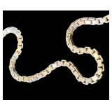 Sterling Silver Box Chain Necklace 23 in
