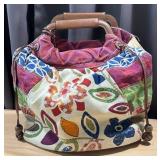 Vintage Fossil Artisan Boho Patchwork Tote Hobo Bag