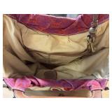 Vintage Fossil Artisan Boho Patchwork Tote Hobo Bag