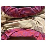Vintage Fossil Artisan Boho Patchwork Tote Hobo Bag