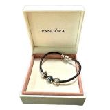 Pandora Bracelet With Retired Dolphin, Majestic Butterfly & Turquoise Zen Beads