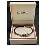 Pandora Bracelet With Retired Dolphin, Majestic Butterfly & Turquoise Zen Beads