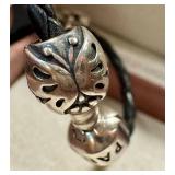 Pandora Bracelet With Retired Dolphin, Majestic Butterfly & Turquoise Zen Beads
