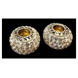 Pandora Sterling Silver Crystal Charms (Lot of 2)
