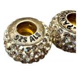 Pandora Sterling Silver Crystal Charms (Lot of 2)