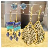 Mixed Jewelry Lot Turquoise, Gold Tone & Beaded Statement Pieces