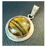 Sterling Silver Tiger's Eye Pendant