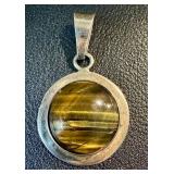 Sterling Silver Tiger's Eye Pendant